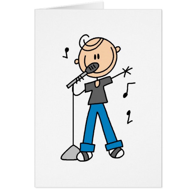 Stern-Sänger auf der Mikrofon-Karte (Vorne)