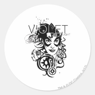 Stern-Saphir-Grafik 4 Runder Aufkleber