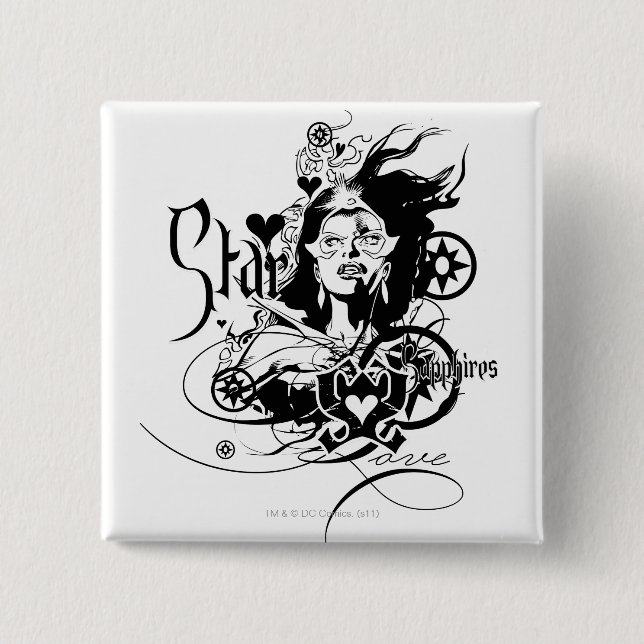 Stern-Saphir-Grafik 7 Button (Vorderseite)