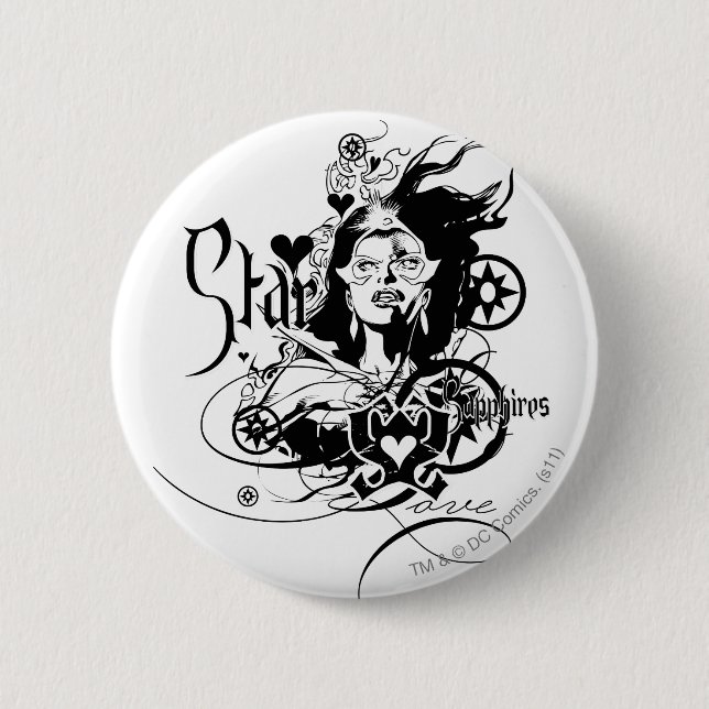 Stern-Saphir-Grafik 7 Button (Vorderseite)