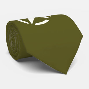 Stern-Schablone Vintage-Aufkleber auf Khaki-Grün Krawatte