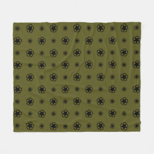 Stern-Schablone Vintage-Aufkleber auf Tarnfarbe Fleecedecke
