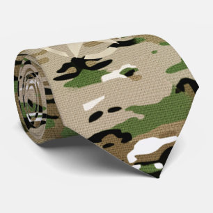 Stern-Schablone Vintage Khaki-Aufkleber im Tarnsti Krawatte