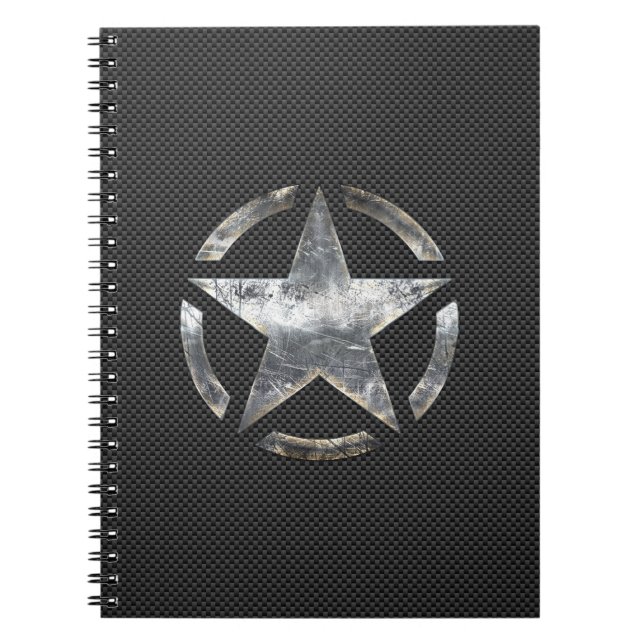 Stern-Schablone-Vintage Notizblock (Vorderseite)