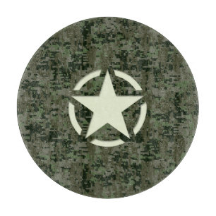 Stern-Schablone Vintage-Symbol Digital-Tarnung Schneidebrett
