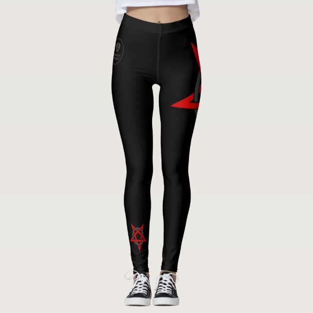 Stern - Schwarz - Emo - Goth - Leggings (Vorderseite)