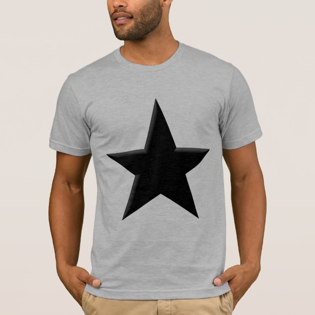 Stern - Schwarz T-Shirt (Vorderseite)