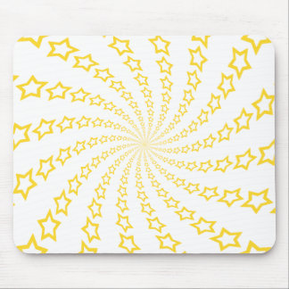 Stern-Spirale: Gelb u. Weiß: Kundenspezifisches Mousepad