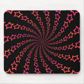 Stern-Spirale: Orange u. Rosa: Kundenspezifisches Mousepad