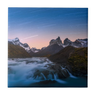 Stern-Spuren über Torres Del Paine Fliese