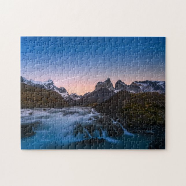 Stern-Spuren über Torres Del Paine Puzzle (Horizontal)