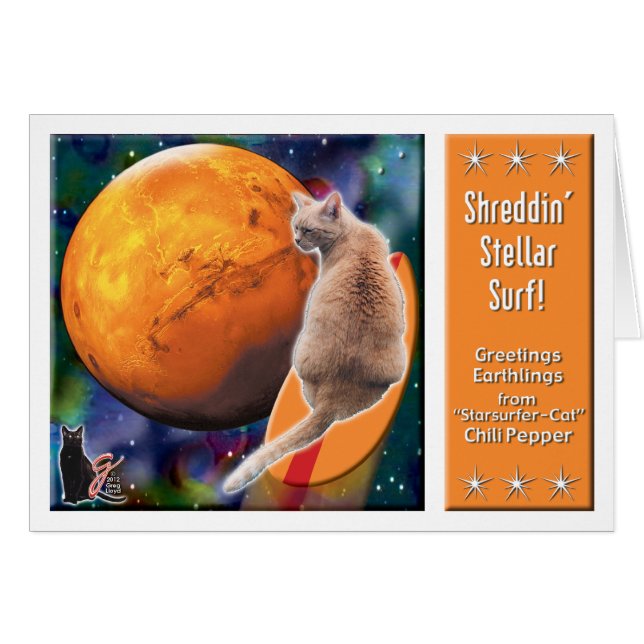 Stern Surfer-Katze Chili-Pfeffer (Vorderseite (Horizontal))