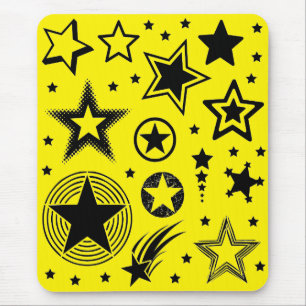Stern Tattoos schwarz + deine Ideen Mousepad