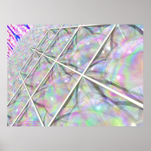 Stern-Tetra- Blasen-Gitter Poster