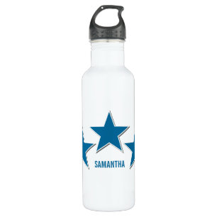 Stern-Trio-Freiheits-Flasche, blau Edelstahlflasche