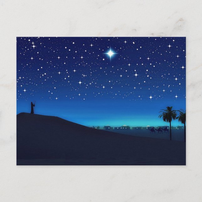 Stern über Bethlehem Postkarte (Vorderseite)
