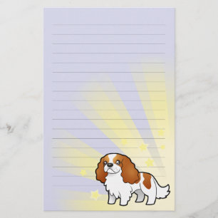 Stern-unbekümmerter Königcharles Spaniel Briefpapier