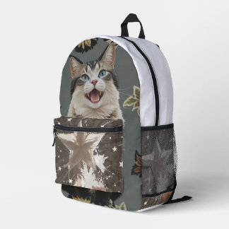 Stern- und Katzenfutter Bedruckter Rucksack