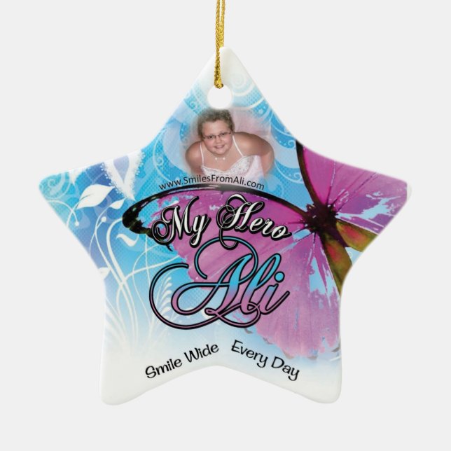 Stern-Verzierung Alis Borgen Keramikornament (Vorne)