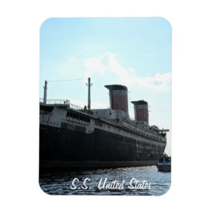 Stern View of S.S. United Staaten Magnet