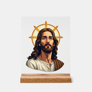 Stern von Bethlehem Christus Vintage Gravur Shirt Acrylschild