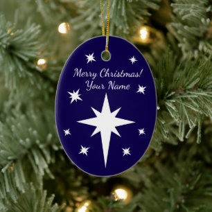 Stern von Bethlehem personalisierter Weihnachtsbau Keramik Ornament