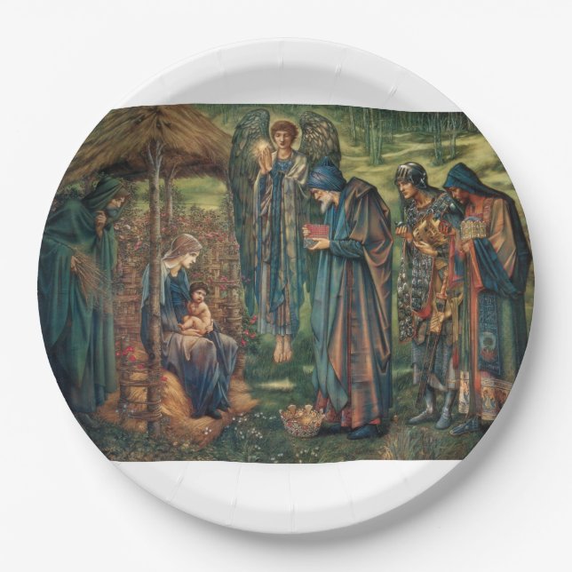 Stern von Bethlehem (von Edward Burne-Jones) Pappteller (Vorderseite)
