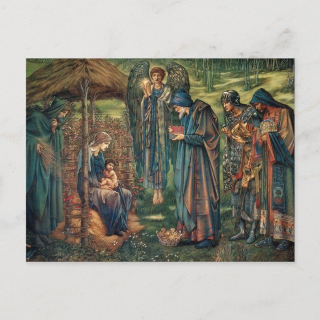 Stern von Bethlehem (von Edward Burne-Jones) Postkarte (Vorderseite)