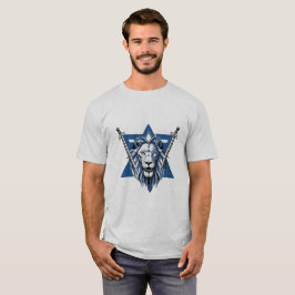Stern von David Löwe mit eisernen Schwertern T-Shirt