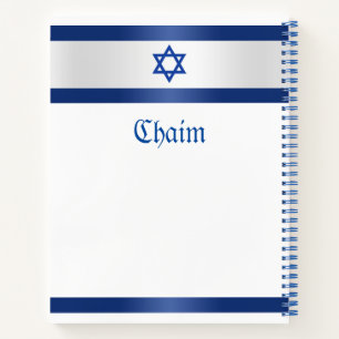 Stern von David Right Side beim Schreiben von Hebr Notizbuch