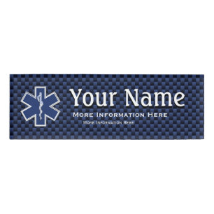 Stern von Leben-Sanitäterentwurf EMS-Umbau auf Namenschild