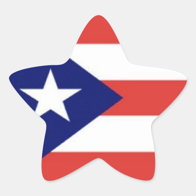 Sternaufkleber der Flagge Puerto Rico Stern-Aufkleber (Vorderseite)