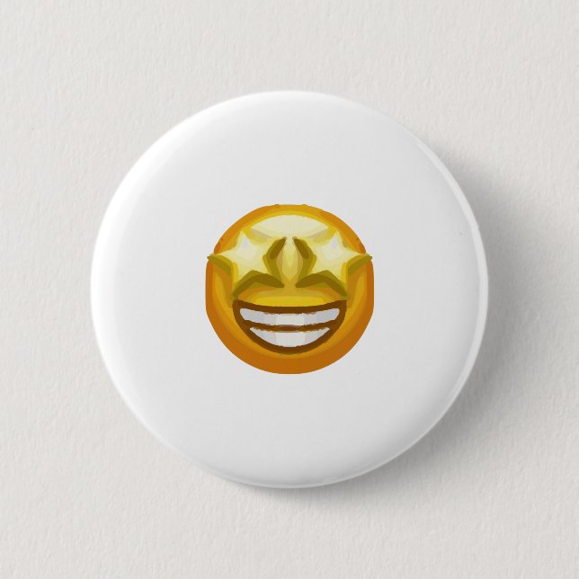 Sternaugen Emoji Button (Vorderseite)