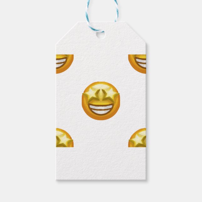 Sternaugen Emoji Geschenkanhänger (Vorderseite)