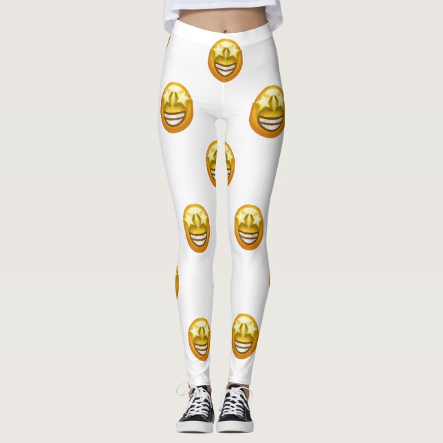 Sternaugen Emoji-Leggings Leggings (Vorderseite)