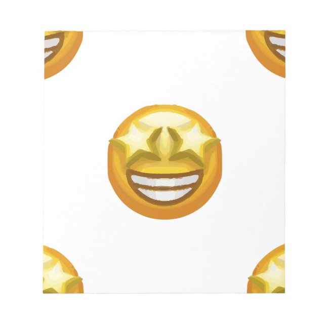 Sternaugen Emoji Notizblock (Vorderseite)
