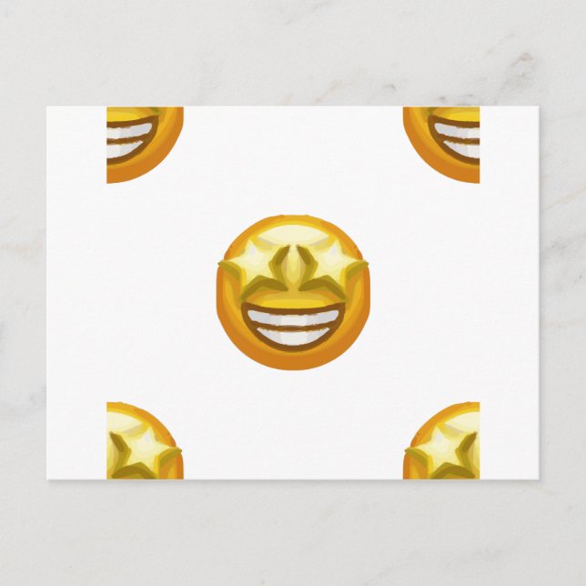 Sternaugen Emoji Postkarte (Vorderseite)