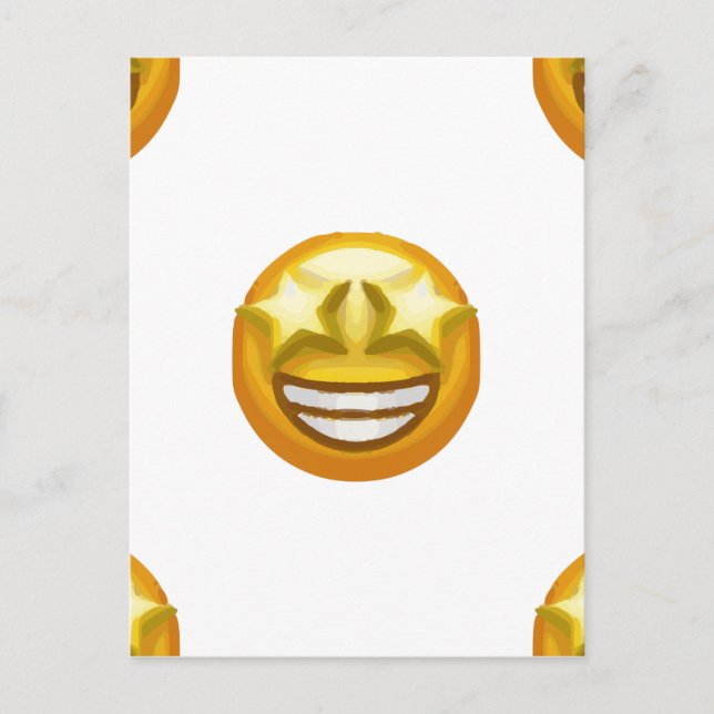 Sternaugen Emoji Postkarte (Vorderseite)