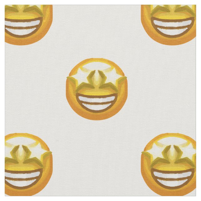 Sternaugen Emoji Stoff (Nahaufnahme)