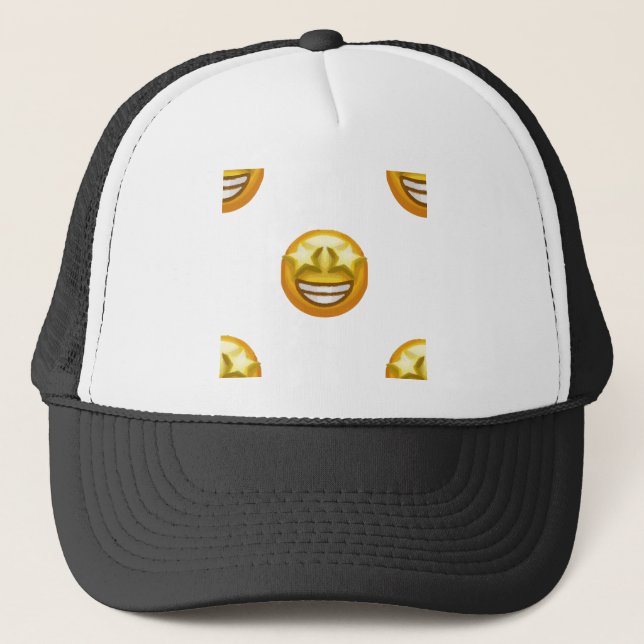Sternaugen Emoji Truckerkappe (Vorderseite)
