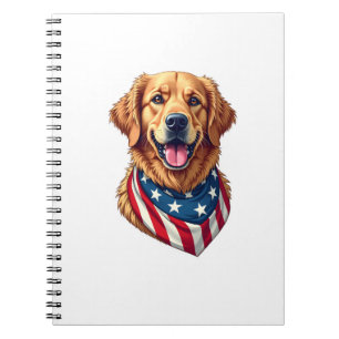 Sternbesäter Golden Retriever Vintage T-Shirt 4 Notizblock