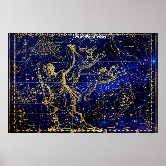Sternbild Bootes Poster (Vorne)