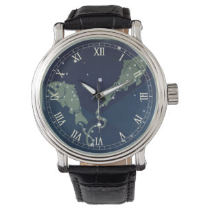 Sternbild Fische Sternzeichen Retro Tierkreis Astr Armbanduhr