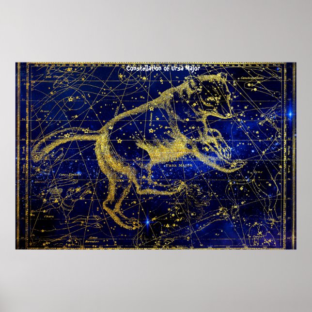 Sternbild Großer Bär Poster (Vorne)