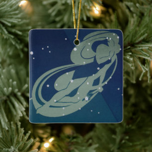 Sternbild Jungfrau Retro Tierkreis Astrologie Keramikornament