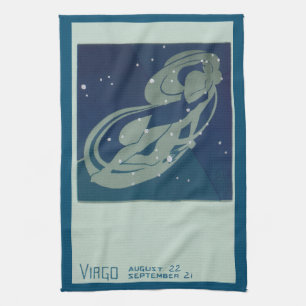 Sternbild Jungfrau Retro-Zodiak Astrologie Geschirrtuch