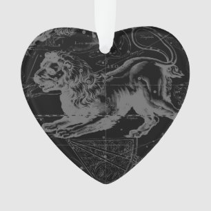 Sternbild Löwe Hevelius 1690 23. Juli - 22. August Ornament