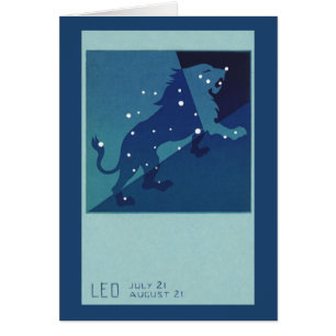 Sternbild Löwe Retro Tierkreis Astrologie