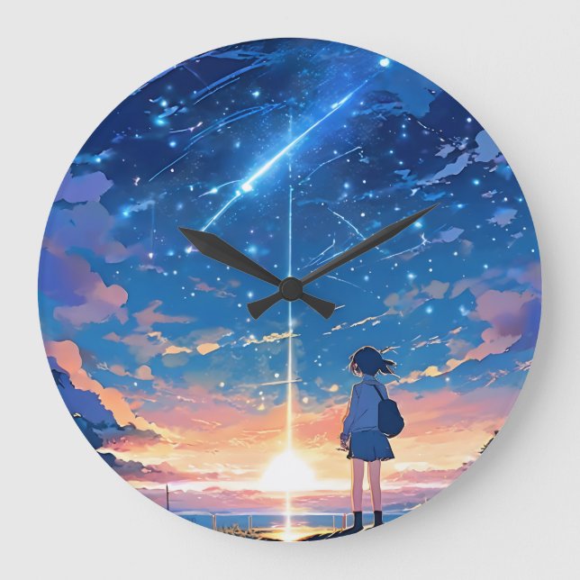 Sternbild mit Sternbildern Große Wanduhr (Vorderseite)