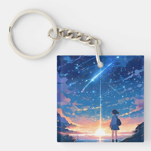 Sternbild mit Sternbildern Schlüsselanhänger (Vorderseite)